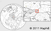 Blank Location Map of Sobrance, highlighted country