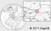 Blank Location Map of Sobrance, highlighted parent region