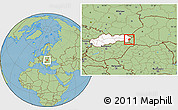 Savanna Style Location Map of Sobrance, highlighted country