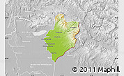 Physical Map of Sobrance, lighten, desaturated