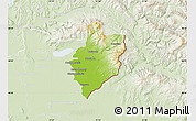 Physical Map of Sobrance, lighten