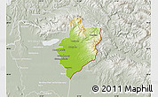 Physical Map of Sobrance, lighten, semi-desaturated