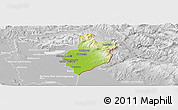 Physical Panoramic Map of Sobrance, lighten, desaturated