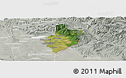 Satellite Panoramic Map of Sobrance, lighten, semi-desaturated