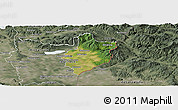 Satellite Panoramic Map of Sobrance, semi-desaturated