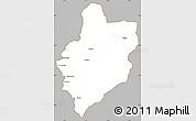 Gray Simple Map of Sobrance, cropped outside