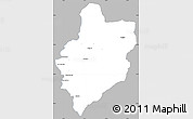 Gray Simple Map of Sobrance, single color outside