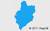 Political Simple Map of Sobrance, single color outside
