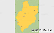 Savanna Style Simple Map of Sobrance, single color outside