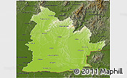 Physical 3D Map of Nitra, darken