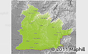 Physical 3D Map of Nitra, desaturated