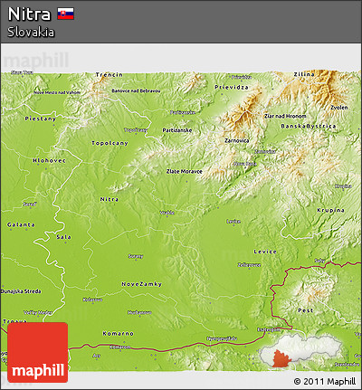 Physical 3D Map of Nitra