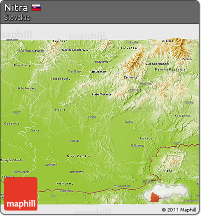 Physical 3D Map of Nitra