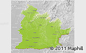 Physical 3D Map of Nitra, lighten, desaturated