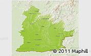 Physical 3D Map of Nitra, lighten