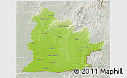 Physical 3D Map of Nitra, lighten, semi-desaturated