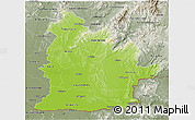 Physical 3D Map of Nitra, semi-desaturated