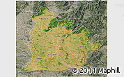 Satellite 3D Map of Nitra, semi-desaturated