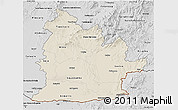 Shaded Relief 3D Map of Nitra, desaturated