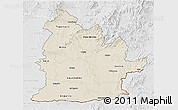 Shaded Relief 3D Map of Nitra, lighten, desaturated