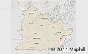 Shaded Relief 3D Map of Nitra, lighten, semi-desaturated