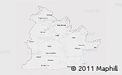 Silver Style 3D Map of Nitra, single color outside
