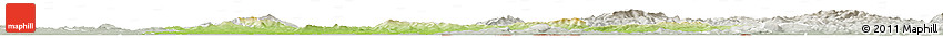 Physical Horizon Map of Nitra, lighten, semi-desaturated