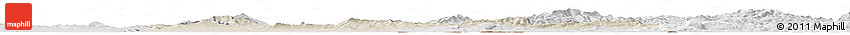 Shaded Relief Horizon Map of Nitra, lighten, desaturated