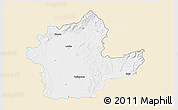 Classic Style 3D Map of Levice, single color outside