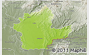 Physical 3D Map of Levice, semi-desaturated
