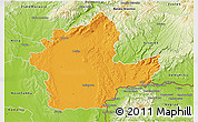 Political 3D Map of Levice, physical outside