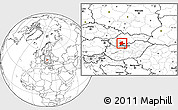 Blank Location Map of Levice, highlighted parent region, within the entire country