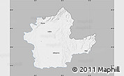 Gray Map of Levice, single color outside