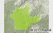 Physical Map of Levice, semi-desaturated