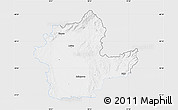 Silver Style Map of Levice, single color outside