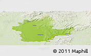 Physical Panoramic Map of Levice, lighten