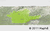 Physical Panoramic Map of Levice, semi-desaturated