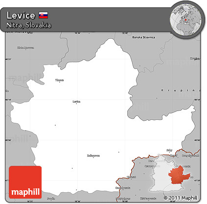 Gray Simple Map of Levice