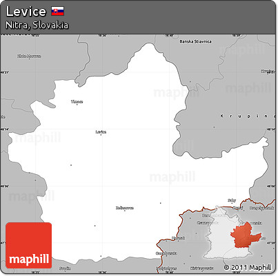 Gray Simple Map of Levice