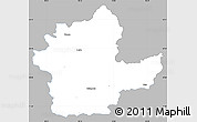 Gray Simple Map of Levice, single color outside