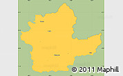 Savanna Style Simple Map of Levice, single color outside