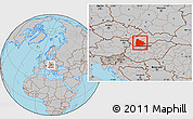 Gray Location Map of Nitra