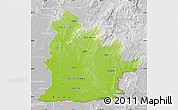 Physical Map of Nitra, lighten, desaturated