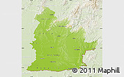 Physical Map of Nitra, lighten