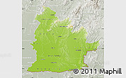 Physical Map of Nitra, lighten, semi-desaturated