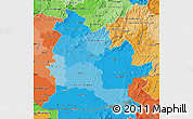 Political Shades Map of Nitra