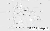 Silver Style Map of Nitra, single color outside