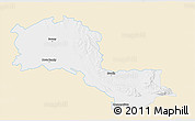 Classic Style 3D Map of Nove Zamky, single color outside