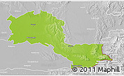 Physical 3D Map of Nove Zamky, lighten, desaturated