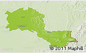 Physical 3D Map of Nove Zamky, lighten